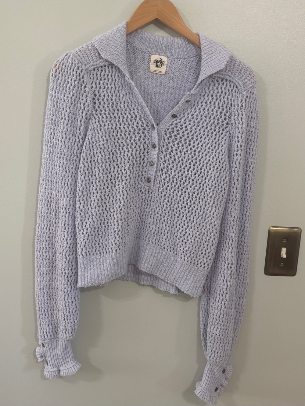 Free People snowdrift pullover sweater light blue small